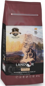 Landor Cats Indor Duck&Rice, корм для котів, що живуть вдома, качка і рис, 0,4кг