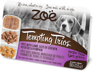 ZOE Tempting Trios д/собак ягня-курка 100г