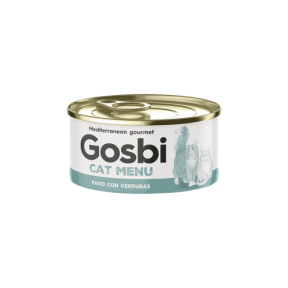 Gosbi Cat Menu, вологий корм для дорослих котів, індичка та овочі, 85g