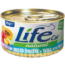 LifeCat Тунец с фруктовым миксом 85g