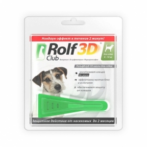 Rolf Club 3D краплі від бліх для собак до 4-10 кг