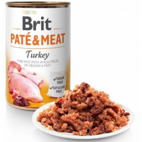 Brit Pate& Meat Dog з індичкою 400 g