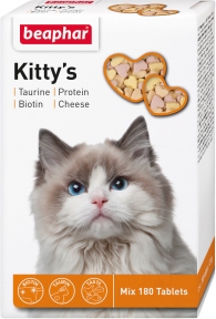Beaphar Kitty's вітаміни для котів з таурином біотином180шт (1 шт)