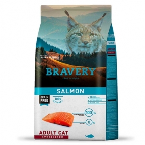 Bravery корм сухий для котів з лососем 7кг