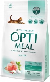 OptiMeal сухий корм для кошенят з куркою 700г