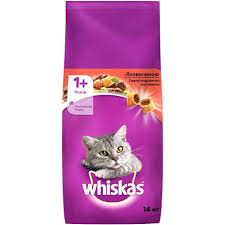 Whiskas повноцінний сухий корм для котів яловичина 14кг