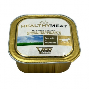 Healthy Meat, монопротеїновий вологий корм для собак, паштет з ягнятком та горошком, 150г