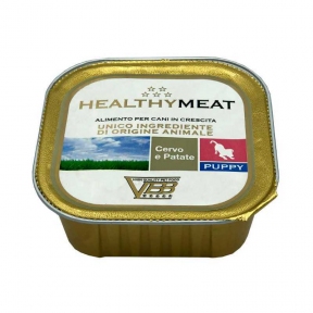 Healthy Meat, монопротеїновий вологий корм для цуценят, паштет з олениною та картоплею, 150г