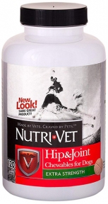Nutri-Vet Hip&Joint Extra 2 рівень, хондроїтин та глюкозамін для собак, з ЧСЧ, 120 таб
