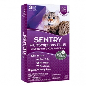 Sentry PurrScriptions краплі від бліх кліщів для кішок більше 2.2кг (3 шт)