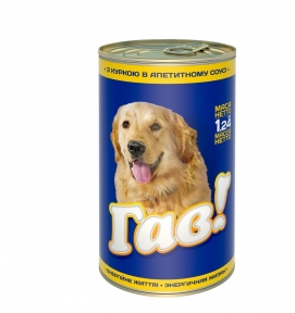 ГАВ Консервований корм для собак зі смаком курки 1,24 кг