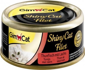Gimpet ShinyCat ласощі для котів з тунцем та лососем, 70г
