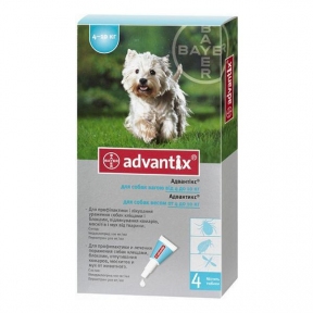 Advantix для собак вагою 4-10 кг (4 шт)