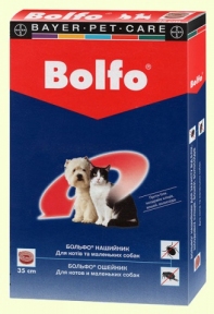 Bolfo нашийник від бліх та кліщ для котів та собак малих порід 35см