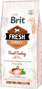 Brit Fresh Holistic Turkey&Pea for senior dog, корм для літніх собак, індичка та горошок, 2,5 кг