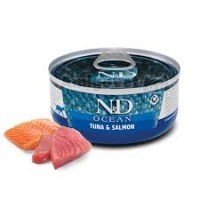 Farmina Cat N&D Grain Free Ocean Tuna and Salmon тунець лосось 70г