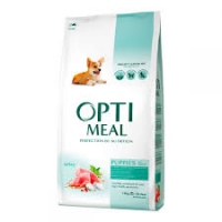 OptiMeal повнораційний корм з індичкою для цуценят всіх порід 1,5 кг