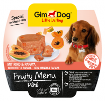 Gim Dog Frulty Menu LD паштет с говядиной и папая 100г, 1+1 Акция