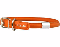 Collar Glamour ошийник круглий з адресником 6мм 17-20см оранжевий