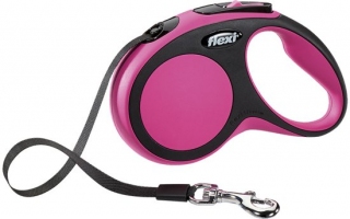 Flexi New Comfort 5m 25kg М стрічка, рожева
