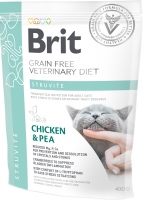 Brit Veterinary Diet Cat, Struvite, курка та горох, 0.4kg