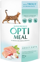 OptiMeal пауч для котов форель в крем-соусе 85г (1 шт)