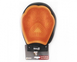 AnimAll рукавиця масажна для вичісування вовни оранжева
