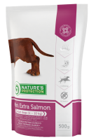 Nature's Protection Dog Mini Extra Salmon Повноцінний корм д/доросл.мал.порід 500+500g