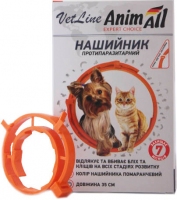Animal VetLine ошейник противопаразитарный для кошек и собак, оранжевый 35 см