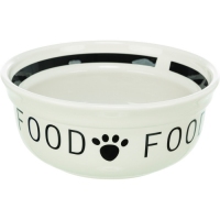 Trixie миска керам Food 0.6л/15см білий/чорний