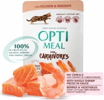  OptiMeal пауч беззерновий для котів креветка лосось 85г (12 шт)