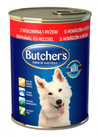 Butcher's with Beef&Rice Консервований корм для собак яловичина та рис 400g