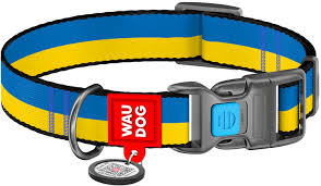 Collar WAUDOG  нашийник з малюнком Прапор (ш - 10 мм, дл - 20-30 мм),