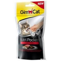 Gimdog Nutri Pockets, ласощі для котів з яловичини та мальт, 60г