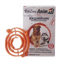 Animal VetLine ошейник противопаразитарный для собак, оранжевый 70 см