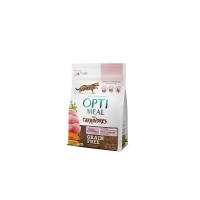 OptiMeal Беззерновий сухий корм для котів індичка та овочі 300г