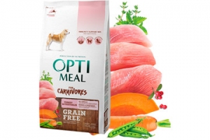 OptiMeal беззерновий сухий корм для собак індичка та овочі 1,5 кг