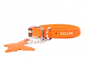 Collar Glamour нашийник без прикрас XS 12мм 21-29см оранжевий