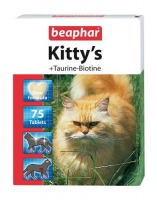 Beaphar Kitty's Вітаміни для котів з таурином та біотином 75 шт