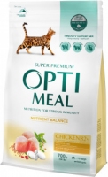  OptiMeal сухий корм для котів з куркою 700г