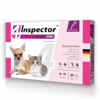 Inspector MINI капли от 14 внешних и внутрених паразитов для собак и кошек 0.5-2kg 