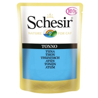 Schesir Tuna влажный корм натуральные консервы для кошек, тунец в желе, пауч 85 г