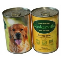Baskerville консерва для собак півень з рисом та цукіні 800г