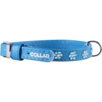 Collar Glamour нашийник з гумкою, зі стразами для котів 9мм 22-30 см блакитний