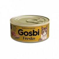 Gosbi Fresko Cat Adult, влажный корм для котов, тунец и лосось, 70g