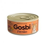 Gosbi Fresko Cat Adult, влажный корм для котов, тунец, лосось и папайя, 70g