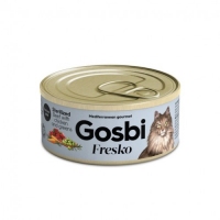 Gosbi Fresko Cat Sterillized, влажный корм для стерильных котов, говядина, курица и зеленю, 70g