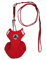 Croci Hiking Parure, набір, регульована шлейка + повідець, червоний нейлон, M