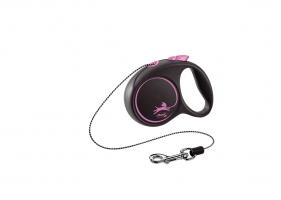 Flexi Black Design 3m, трос, рожевий 8kg XS