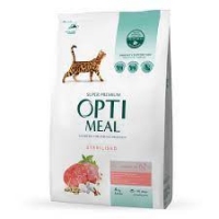 OptiMeal сухий корм для стерилізованих котів яловичина та сорго 0.7 кг